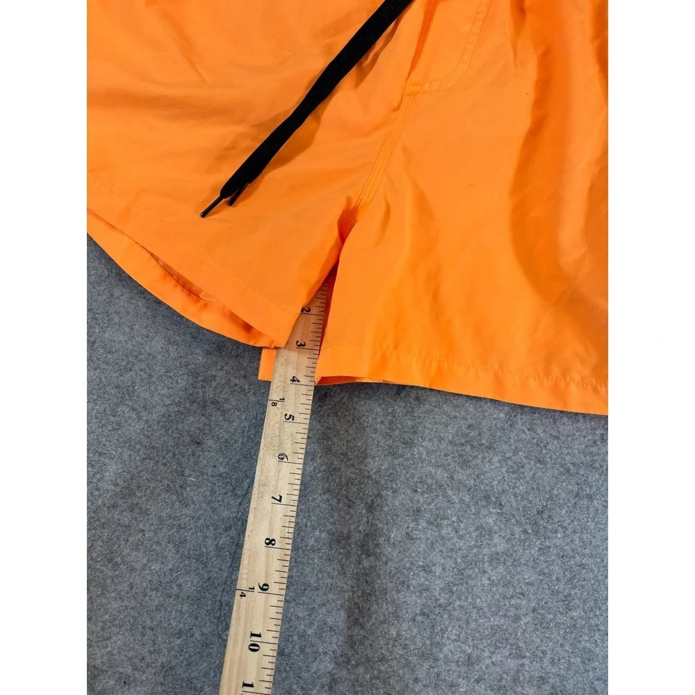 Vintage Quiksilver Board Shorts Mens Small Orange Pull On Swim Trunks Y2K Summer